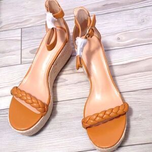 (69-2222) PIEPIEBUY Womens Open Toe Platform Wedge Sz 10